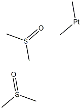 dimethylbis(sulfinylbis(methane)-S)platinum(II) Struktur