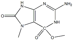 6-methoxy-7-methyl-8-oxoguanine Struktur