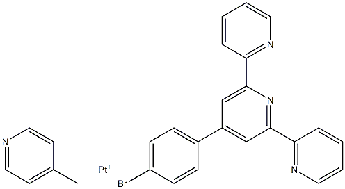 (4-picoline)(4'-p-bromophenyl-2,2'-6',2''-terpyridine)platinum(II) Struktur