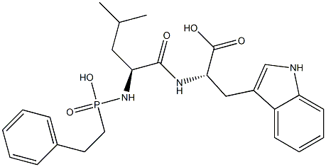 N-phenetylphosphonyl-leucyl-tryptophane Struktur