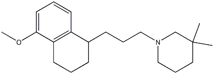 3,3-dimethyl-1-(3-(5-methoxy-1,2,3,4-tetrahydronaphthalen-1-yl)-n-propyl)piperidine Struktur