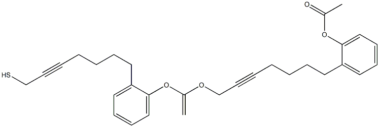 o-(acetoxyphenyl)hept-2-ynyl sulfide Struktur