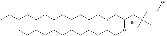 N-(2-hydroxyethyl)-N,N-dimethyl-2,3-bis(dodecyloxy)-1-propanaminium bromide Struktur