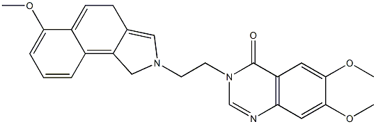 (3-(2-hexahydro-6-methoxy-(1H)-benz(e)isoindol-2-yl)ethyl)-6,7-dimethoxyquinazoline-4(3H)-one Struktur