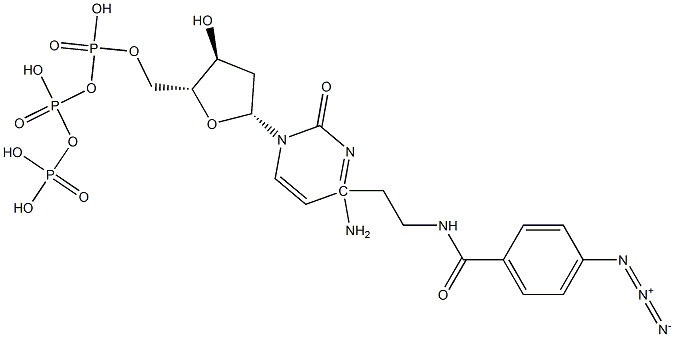 4-(N-(4-azidobenzoyl)-2-aminoethyl)-deoxycytidine triphosphate Struktur