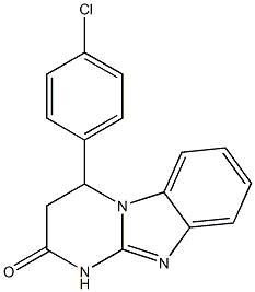 4-(4-chlorophenyl)-1,2,3,4-tetrahydropyrimido(1,2-a)benzimidazol-2-one Struktur