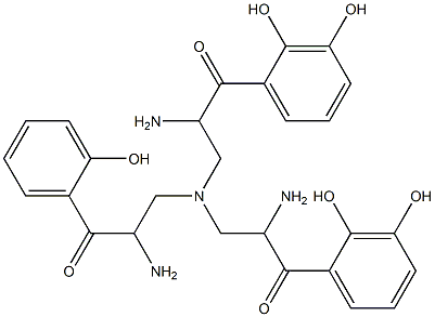 (2-hydroxybenzoyl-2-aminoethyl)-bis(2,3-dihydroxybenzoyl-2-aminoethyl)amine Struktur