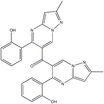 2-hydroxyphenyl-2-methylpyrazolo(1,5-a)pyrimidin-6-yl ketone Struktur