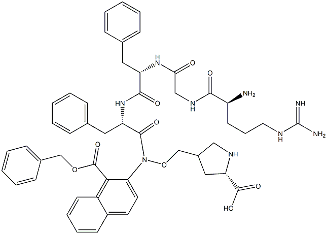 benzyloxycarbonyl-arginyl--glycyl-phenylalanyl-phenylalanyl-proline-4-methoxy-2-naphthylamine Struktur