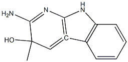 3-HYDROXY-2-AMINO-3-METHYL-9H-PYRIDO(2,3-B)INDOLE Struktur