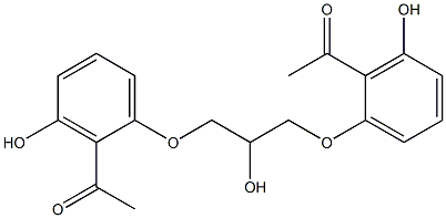 1,3BIS(2-ACETYL-3-HYDROXYPHENOXY)-2-HYDROXYPROPANE Struktur