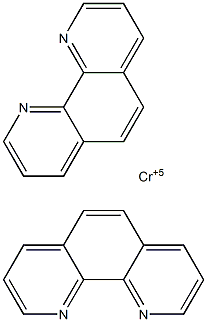 CIS-DI(1,10-PHENANTHROLINE)CHROMIUM(V) Struktur