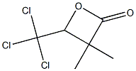 3-HYDROXY-2,2-DIMETHYL-4,4,4-TRICHLOROBUTYRICACIDBETA-LACTONE Struktur