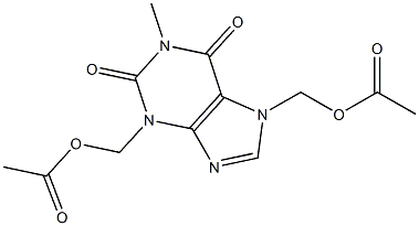 3,7-BIS(ACETOXYMETHYL)-1-METHYLXANTHINE Struktur