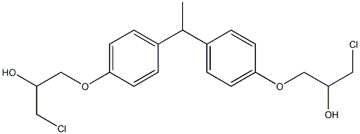 1,1-BIS(PARA-(3-CHLORO-2-HYDROXYPROPOXY)PHENYL)ETHANE Struktur