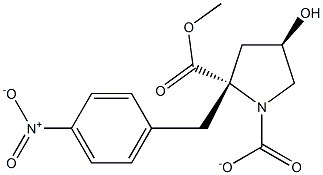 4-NITROBENZYL(2S,4R)-4-HYDROXY-2-METHOXYCARBONYLPYRROLIDINE-1-CARBOXYLATE Struktur