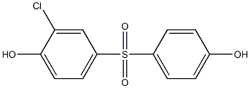 3-CHLORO-4-HYDROXYPHENYL4-HYDROXYPHENYLSULFONE Struktur