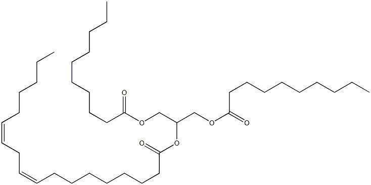 1,3-DIDECANOYL-2-LINOLEOYL-SN-GLYCEROL Struktur