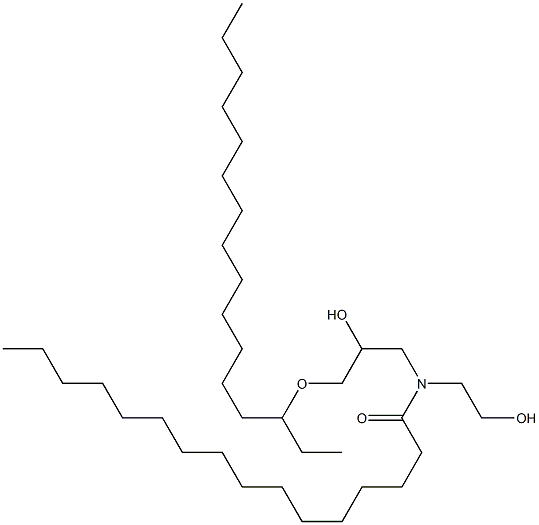 N-3-HEXADECYLOXY-2-HYDROXYPROPYL-N-2-HYDROXYETHYLHEXADECANAMIDE Struktur