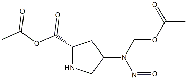 ACETICACID,4-((ACETOXYMETHYL)NITROSAMINO)PROPYLESTER Struktur