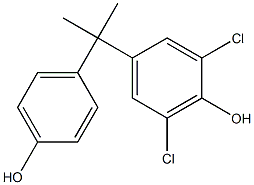 2-(3,5-DICHLORO-4-HYDROXYPHENYL)-2-(4-HYDROXYPHENYL)PROPANE Struktur