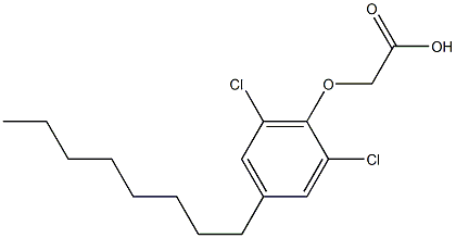 2,6-DICHLORO-4-OCTYLPHENOXYACETICACID Struktur