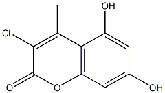 3-CHLORO-7-HYDROXY-4-METHYL-2H-CHROMEN-2-ONE/OL Struktur