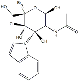 5-Bromo-4-chloro-3-indolyl-2-acetamido-2-deoxy-b-D-glucopyranoside Struktur