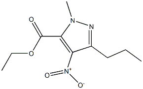 Ethyl-1-methyl-4-nitro-3-propyl-1H-pyrazol-5-carboxylat Struktur