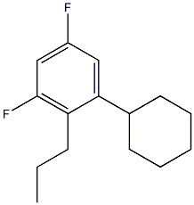 Trans-n-Propylcyclohexyl-3,5-difluorobenzene Struktur