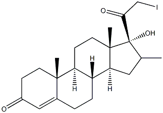 21-Iodo-16-methylpregn-4-en-17-ol-3,20-dione Struktur