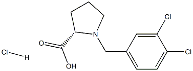 (R)-alpha-(3,4-dichloro-benzyl)-proline hydrochloride Struktur