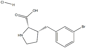 (R)-gamma-(3-bromo-benzyl)-L-proline hydrochloride Struktur