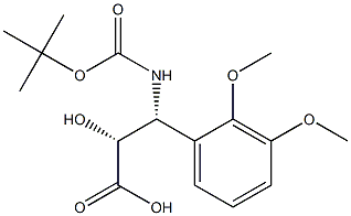 N-Boc-(2R,3R)-3-Amino-2-hydroxy-3-(2,3-dimethoxy-phenyl)-propanoic acid Struktur