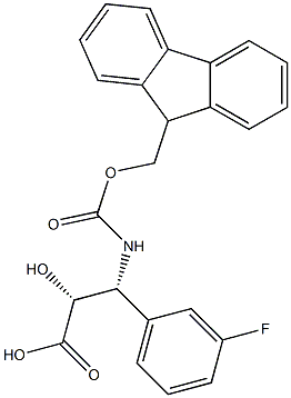 N-Fmoc-(2R,3R)-3-Amino-3-(3-fluoro-phenyl)-2-hydroxy-propanoic acid Struktur