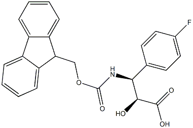 N-Fmoc-(2S,3S)-3-Amino-3-(4-fluoro-phenyl)-2-hydroxy-propanoic acid Struktur