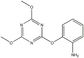 2-[(4,6-dimethoxy-1,3,5-triazin-2-yl)oxy]aniline Struktur