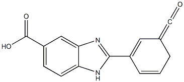 2-(3-Carbonylphenyl)-1H-benzimidazole-5-carboxylic acid Struktur