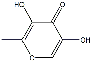 3,5-dihydroxy-2-methyl-pyran-4-one Struktur