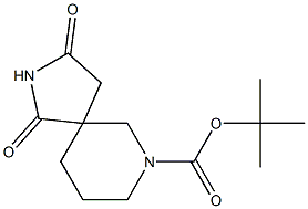 1,3-Dioxo-2,7-diaza-spiro[4.5]decane-7-carboxylic acid tert-butyl ester Struktur