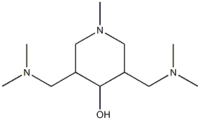 3,5-bis(dimethylaminomethyl)-1-methyl-piperidin-4-ol Struktur