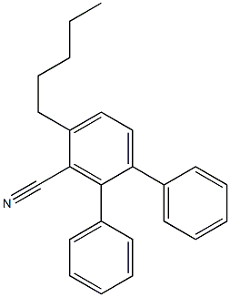 4-n-pentyl-4＇-cyano-terphenyl Struktur