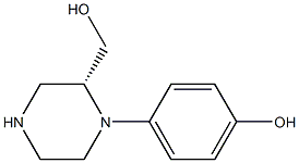 (R)-6-Hydroxymethyl-1-(4-hydroxy-phenyl)-piperazin Struktur