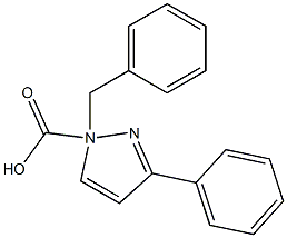 1-Benzyl-3-phenyl-1H-pyrazole-carboxylic acid Struktur