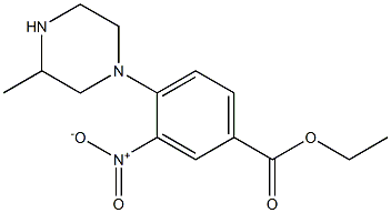 Ethyl 4-(3-methylpiperazin-1-yl)-3-nitrobenzoate Struktur