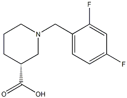 (3R)-1-(2,4-difluorobenzyl)piperidine-3-carboxylic acid Struktur