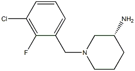 (3R)-1-(3-chloro-2-fluorobenzyl)piperidin-3-amine Struktur