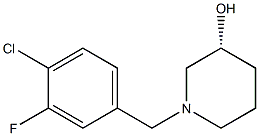 (3R)-1-(4-chloro-3-fluorobenzyl)piperidin-3-ol Struktur