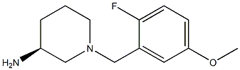 (3S)-1-(2-fluoro-5-methoxybenzyl)piperidin-3-amine Struktur