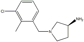 (3S)-1-(3-chloro-2-methylbenzyl)pyrrolidin-3-amine Struktur